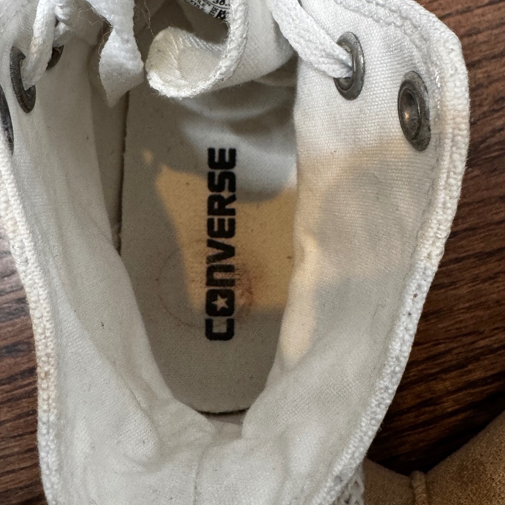 Converse All Star White Studded High Top Sneakers Kids / Jrs 4 or Womens 6 - Picture 7 of 10